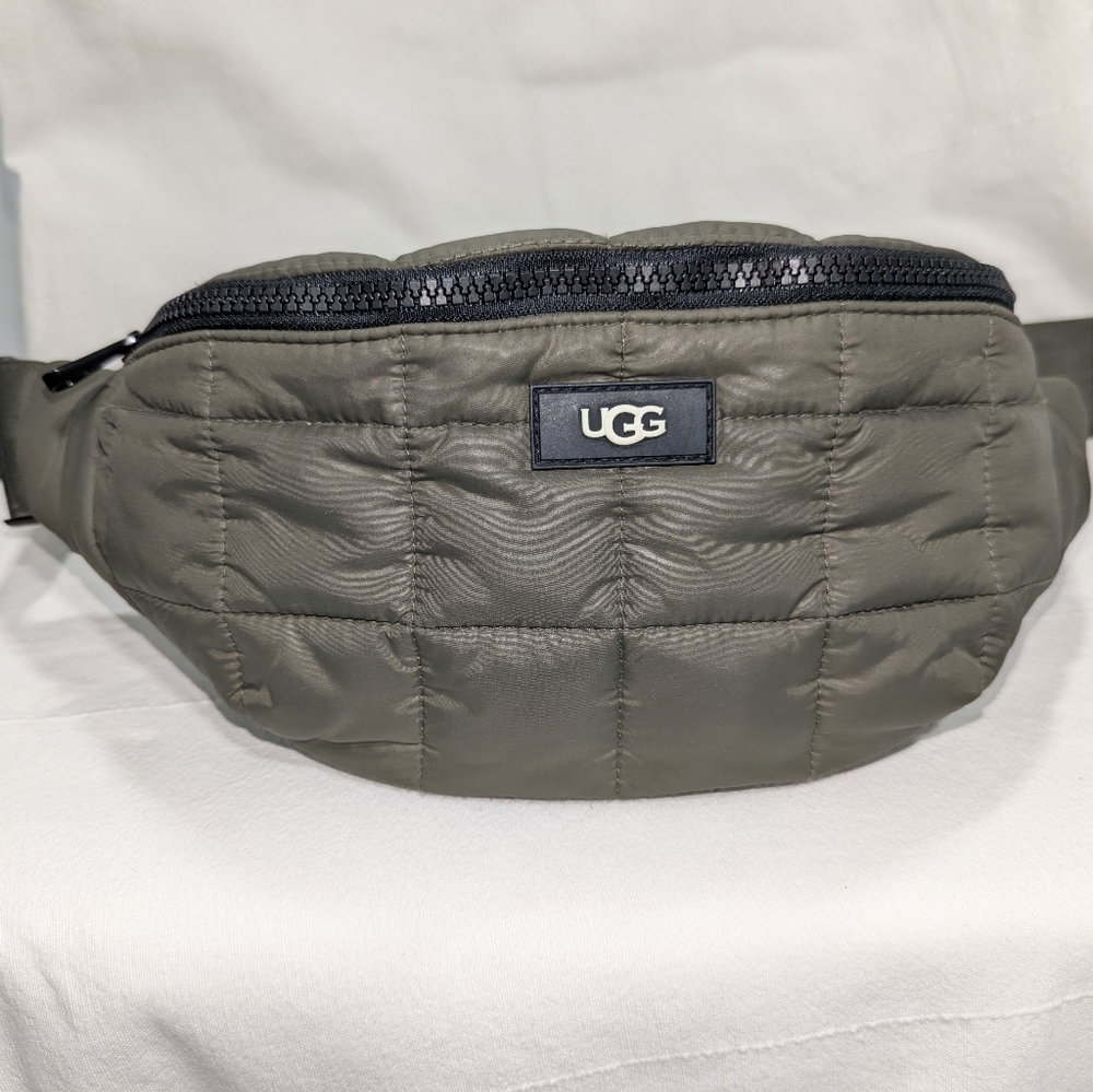 UGG Gibb Puffer Fanny Pack/Crossbody Army Green - NWOT Excellent Condition